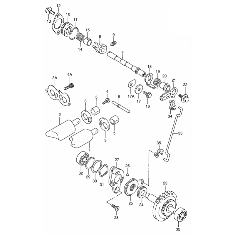 Excentrique de valves 125 RM 89 - 00