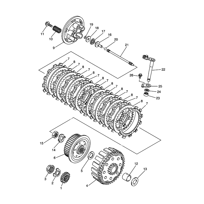 Rondelle plate d’embrayage 250 YZF 09 - 13