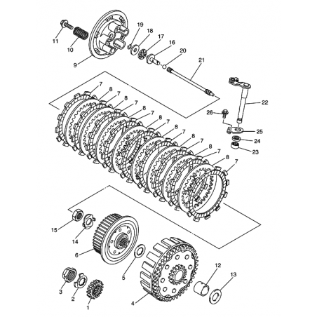 Rondelle plate d’embrayage 250 YZF 09 - 13