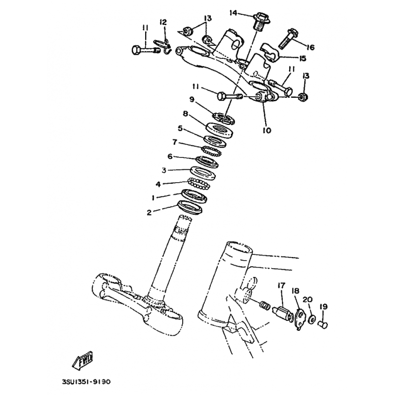 Écrou de colonne de direction 125 TY 77