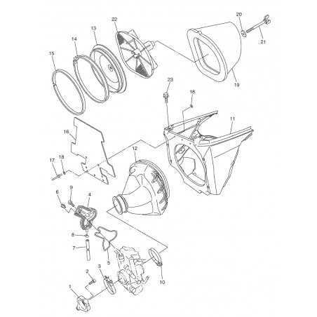 Vis de cage à air 125 250 YZ 89 - 20 / 250 YZF WRF 01 - 13 / 400 426 YZF WRF / 450 YZF 03 - 09