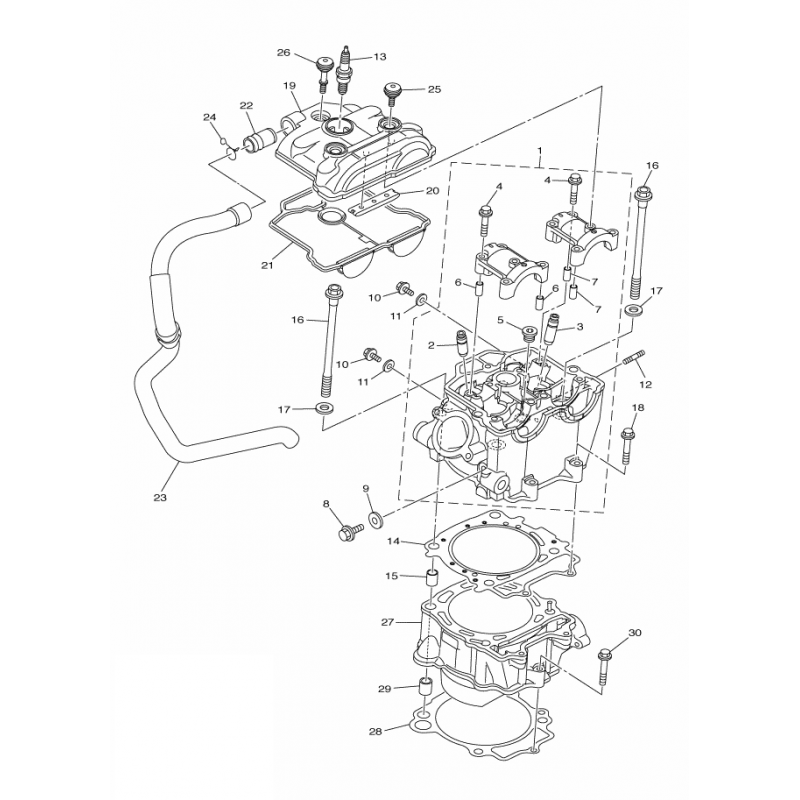 Couvre culasse 450 YZF 14 - 17