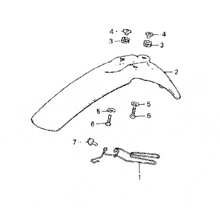 Guide câbles de fourche 125 XLS 79