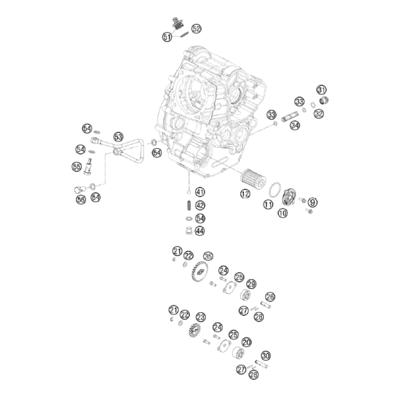 Bouchon de remplissage d'huile 65 SX / 450 SXF 07 - 12 / 450 EXC-F 08 - 11 / 390 FE 10 - 12 / 450 570 FE 09 - 12
