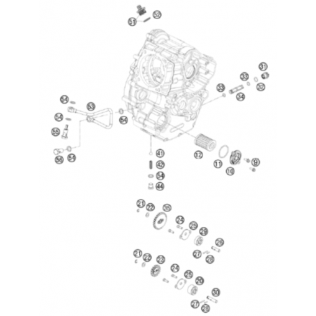Bouchon de remplissage d'huile 65 SX / 450 SXF 07 - 12 / 450 EXC-F 08 - 11 / 390 FE 10 - 12 / 450 570 FE 09 - 12