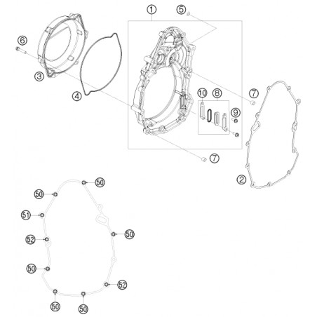 Couvercle d'embrayage 390 FE 10 - 12 / 450 570 FE 09 - 12