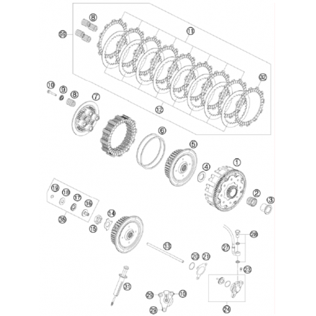 Entretoise d'embrayage 450 EXC-F 08 - 11 / 450 FE 09 - 12
