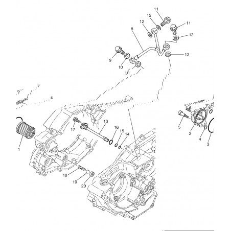 Couvercle filtre à huile 250 450 YZF WRF 03 - 07
