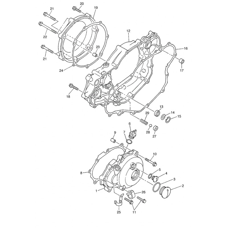 Couvercle de carter d'embrayage 450 YZF WRF 03 - 07