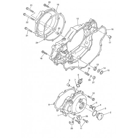 Couvercle de carter d'embrayage 450 YZF WRF 03 - 07