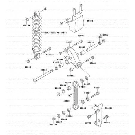 Axe milieu de biellettes 60 KX 83 - 04