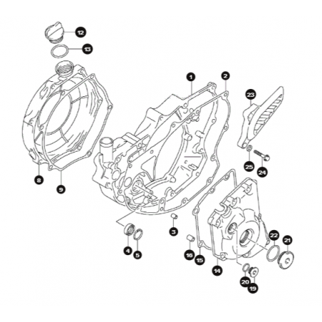 Couvercle d'embrayage 250 RMZ 11 - 18