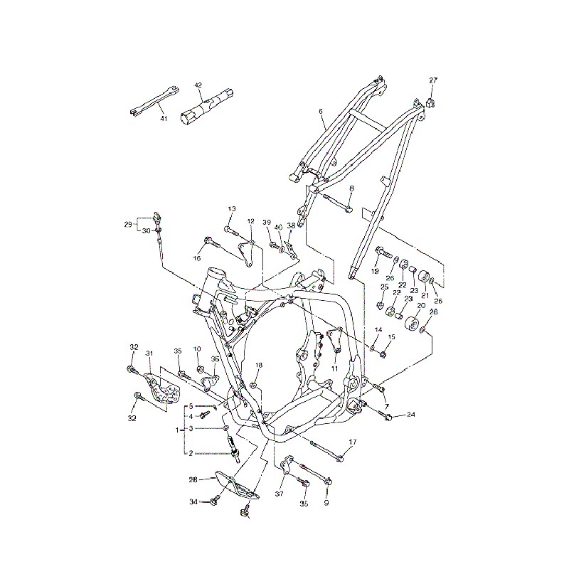 Supports moteur avant 250 YZF 01 - 04 / 250 WRF 01 - 06