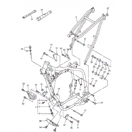 Supports moteur avant 250 YZF 01 - 04 / 250 WRF 01 - 06