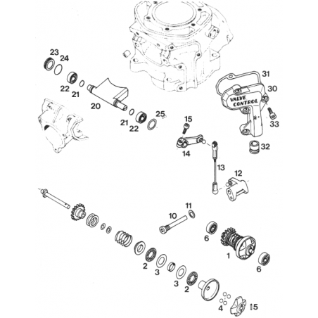 Axe de culbuteur de valve 125 MX GS 88 / 240 250 MX GS 87 - 89