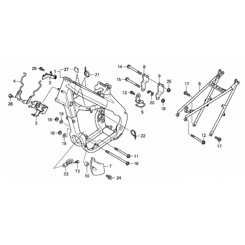 Support CDI + Guide câbles 250 CRF 04 - 06