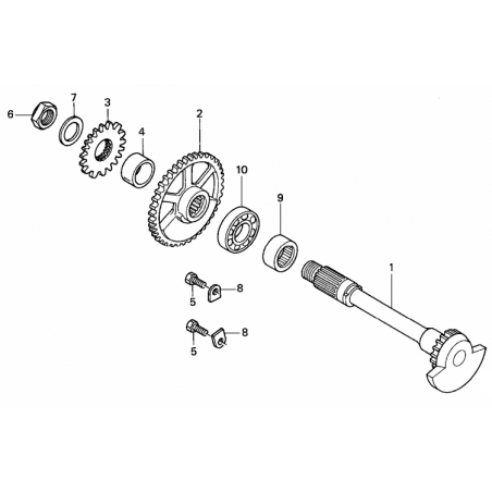 Ecrou de balancier d'équilibrage 250 CRF 04 - 06