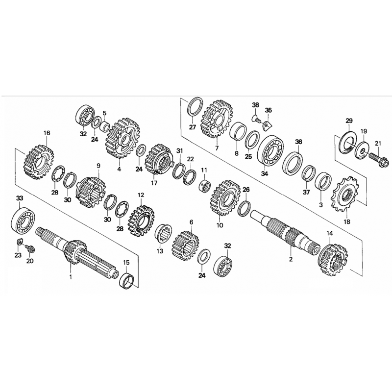 Pignon de 3 ( arbre primaire ) 250 CRF 04 - 06