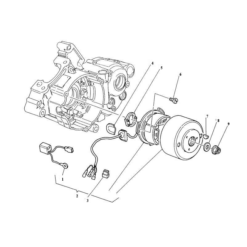 Ecrou de rotor 125 WRE 95 - 11 / 125 CR WR 99 - 11 / 250 CR WR 99 - 04