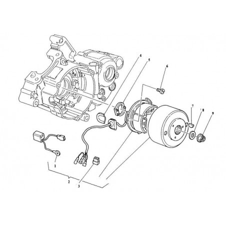 Ecrou de rotor 125 WRE 95 - 11 / 125 CR WR 99 - 11 / 250 CR WR 99 - 04
