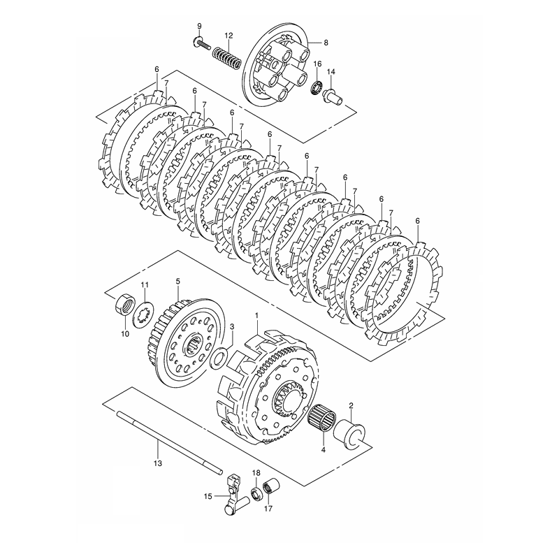 Entretoise de cloche d'embrayage 125 RM 92 - 08 / 250 RM 86 - 88