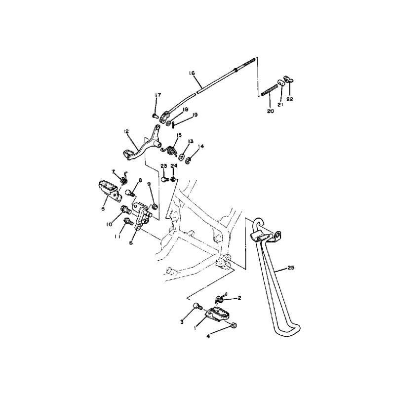 Support de repose-pied droit 175 IT 82 - 83