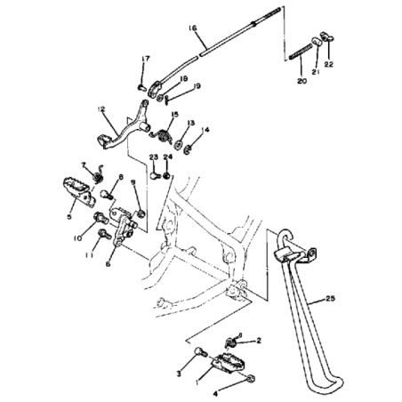 Support de repose-pied droit 175 IT 82 - 83