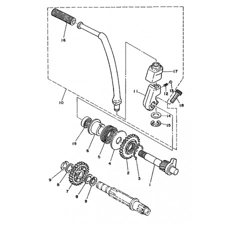 Pignon de rocher de kick 125 DTMX