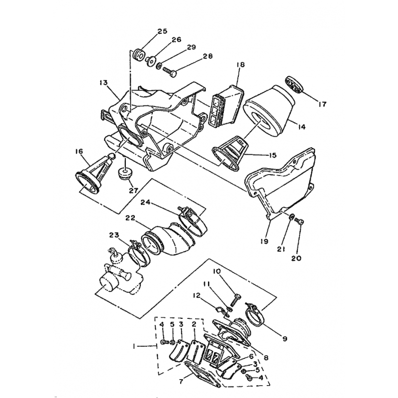 Guide support de cage à air 125 DTMX