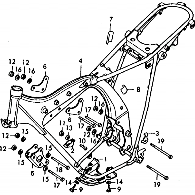Support culasse 125 XL 76 - 78