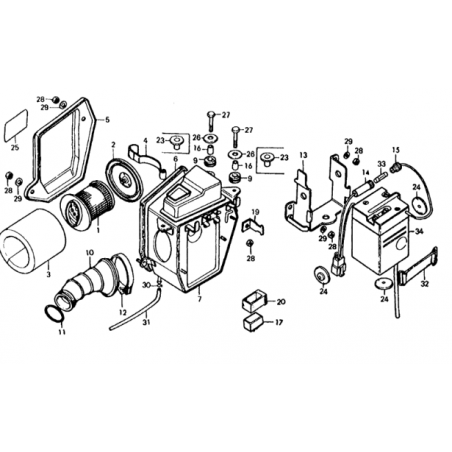 Couvercle de boite à air 125 XL 76 - 78