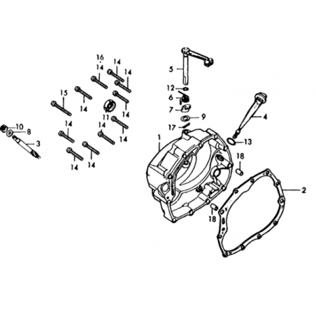 Levier de débrayage 125 XL 76 - 78
