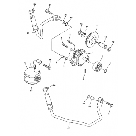 Crépine de pompe à huile 450 YZF 03 - 05 / 450 WRF 03 - 06
