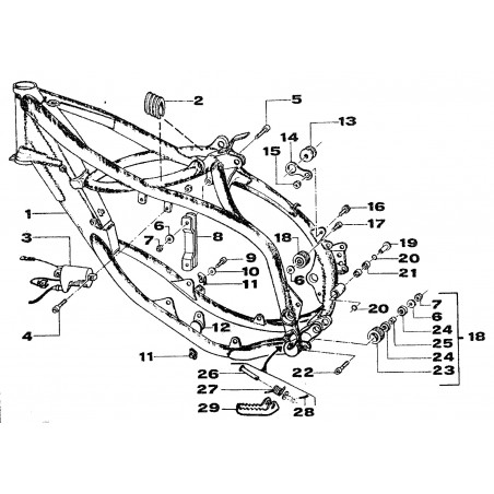 Entretoise de pédale de frein 80 85 TM 96 - 11 / 125 250 TM 96 - 07 / 300 TM 99 - 07