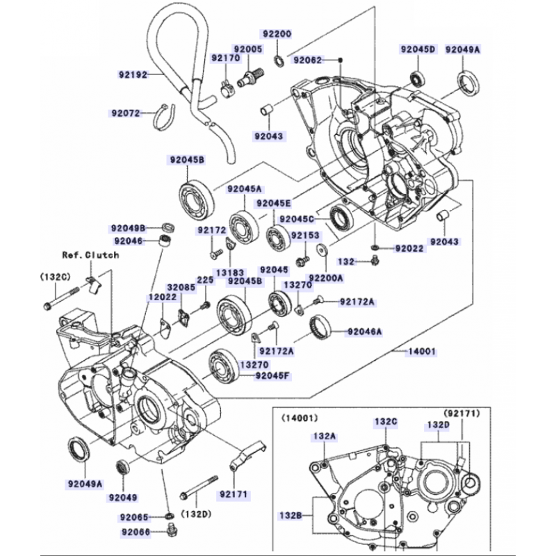 Guide durites de carburateur 250 KXF 06 - 13 / 450 KXF 06 - 08