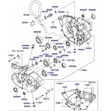 Guide durites de carburateur 250 KXF 06 - 13 / 450 KXF 06 - 08