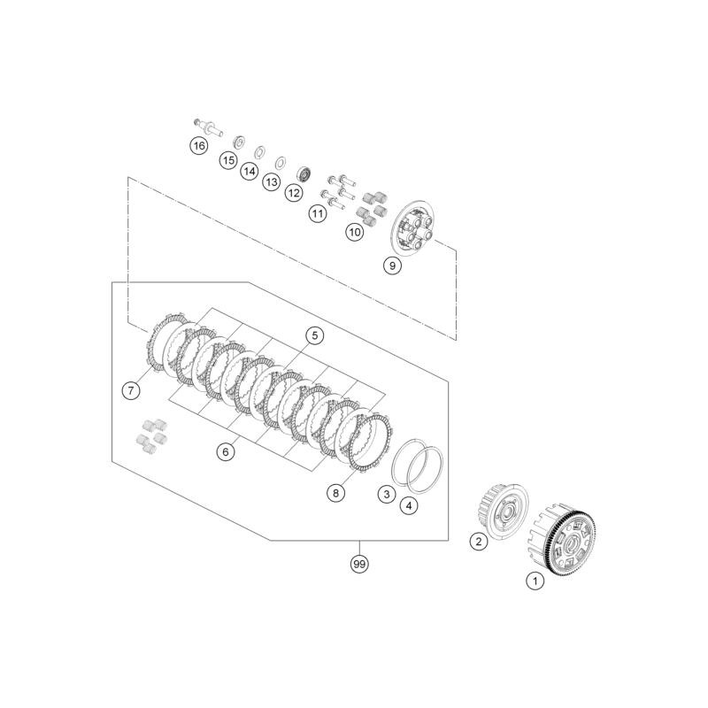 Noix d'embrayage 390 DUKE 13 - 14