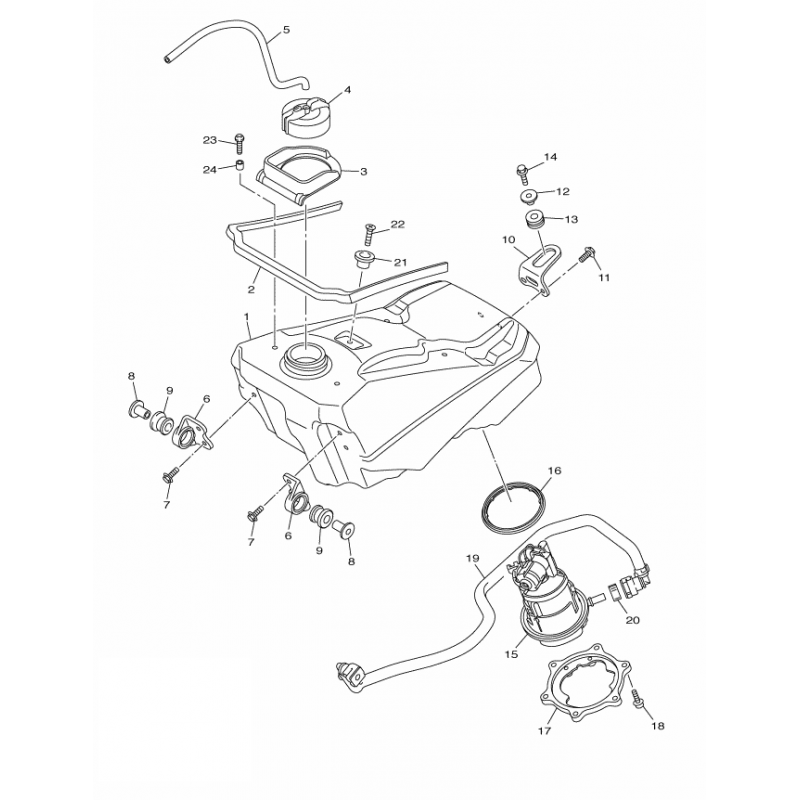Caoutchouc de bouchon de réservoir 250 YZF WRF 15 - 18 / 450 YZF 14 - 17 / 450 WRF 16 - 18