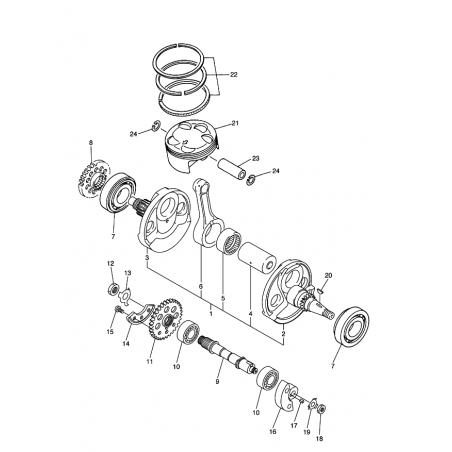 Poids de balancier d'équilibrage 450 YZF 06 / 450 WRF 07 - 18