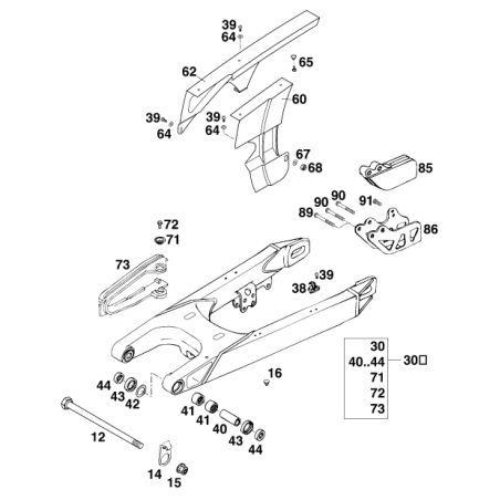 Guide chaine 400 EGS 95 - 97 ( LC4 )
