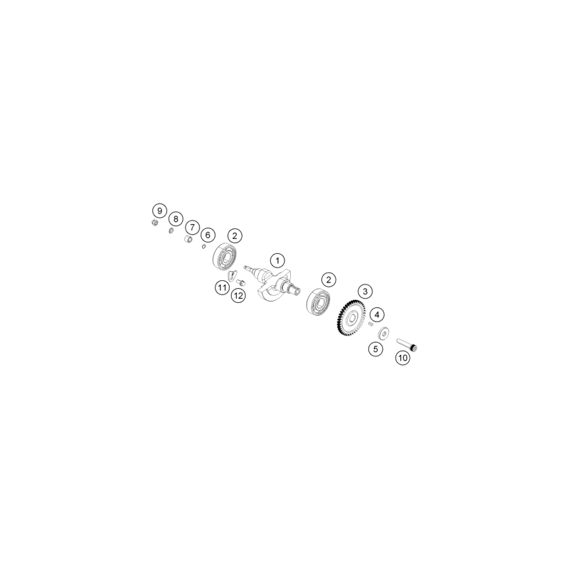 Pignon de balancier d'équilibrage 125 DUKE 11 - 16 / 200 DUKE 12 - 17 / 390 DUKE 13 - 20