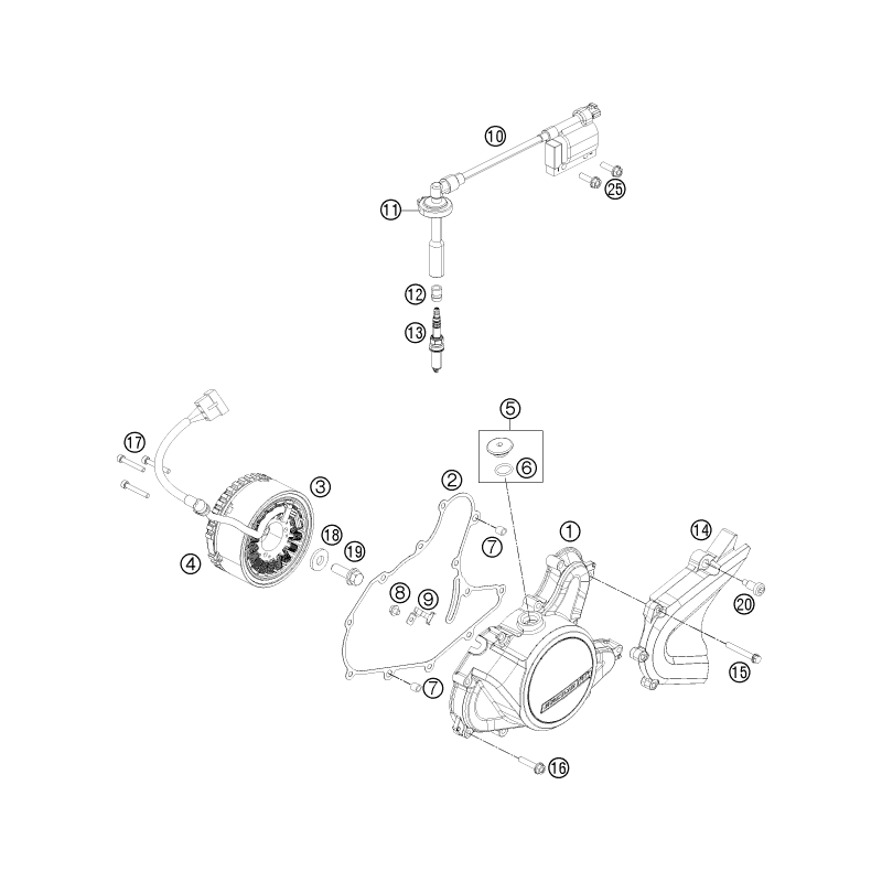 Bobine d'allumage 125 DUKE 11 - 20 / 200 DUKE 12 - 20