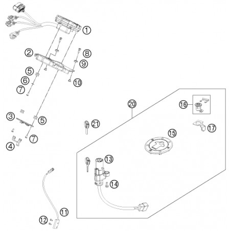 Capteur de compteur 125 DUKE 11 - 12 / 200 DUKE 12 - 17