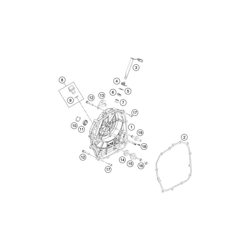 Bouchon d'huile de couvercle d'embrayage 125 DUKE 11 - 16 / 200 DUKE 12 - 17 / 390 DUKE 14 - 21