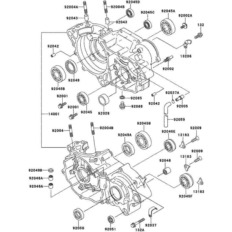 Guide / Butée de kick 125 KX 74 - 08 / 200 KDX 86 - 03 / 250 KX 80 - 91