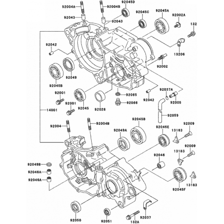 Guide / Butée de kick 125 KX 74 - 08 / 200 KDX 86 - 03 / 250 KX 80 - 91