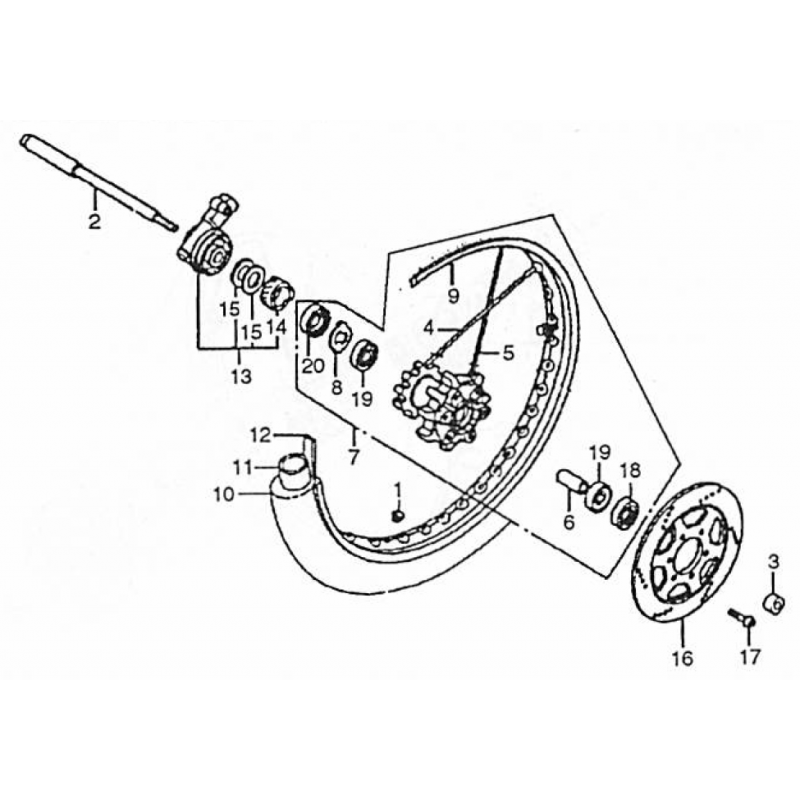 Vis de disque de frein avant 125 CRM 90 - 99