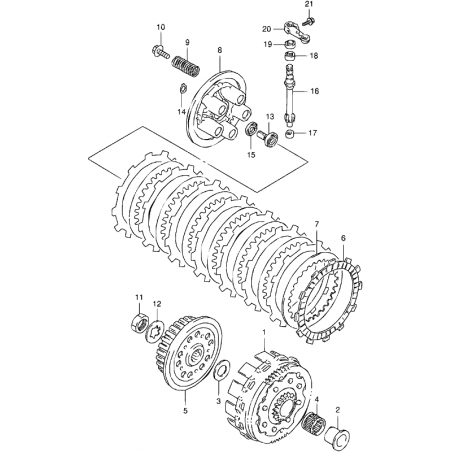 Noix d'embrayage 125 RM 92 - 08