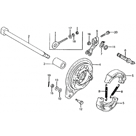 Entretoise de roue arrière 125 XL 76 - 78