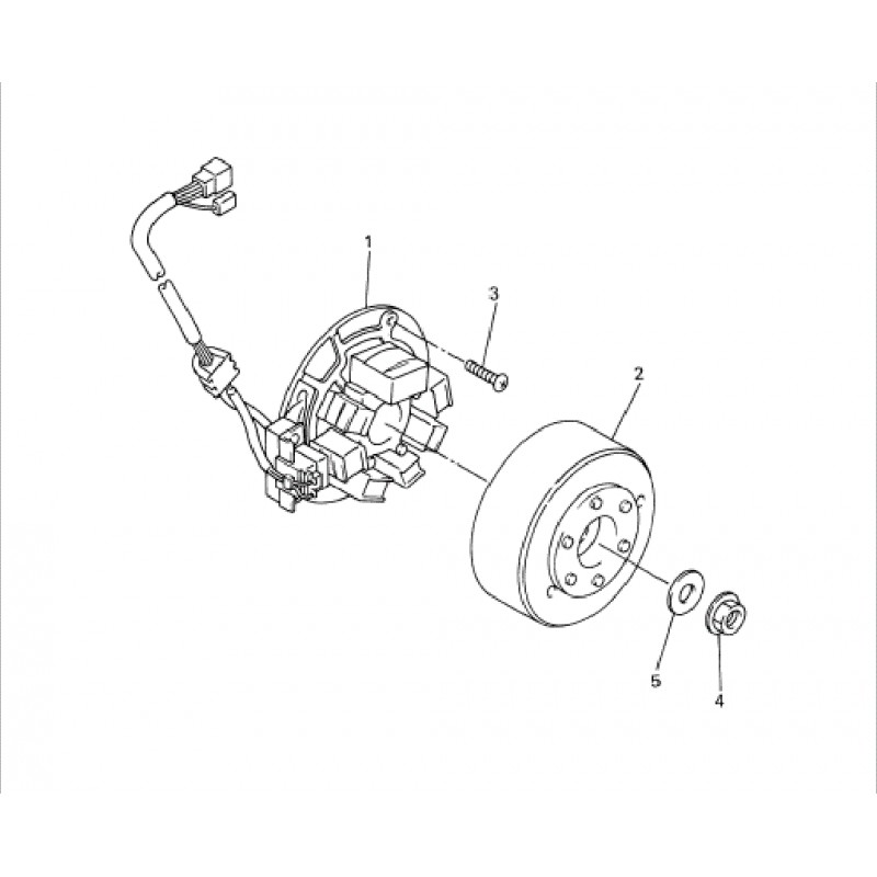 Ecrou de rotor 250 YZF 03 - 22 / 250 450 WRF 03 - 22 / 450 YZF 03 - 23